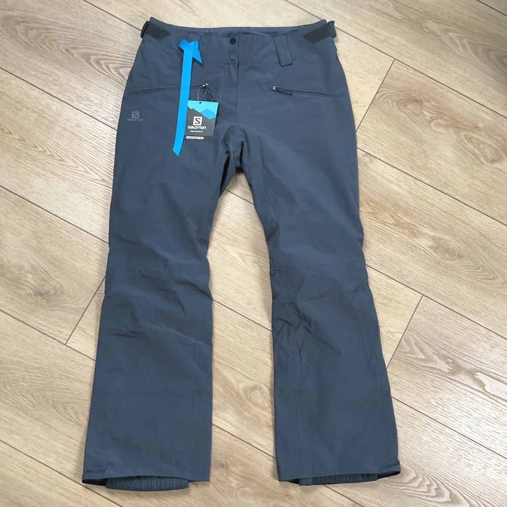 Salomon Edge Pant W Ebony Women's Size Medium Short Ski Snow Pants NEW